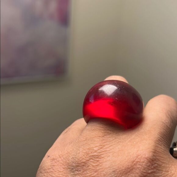 Bold Red Dome Ring - Picture 1 of 3